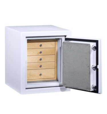 Iris - C15 Jewelry Safe in Textured White