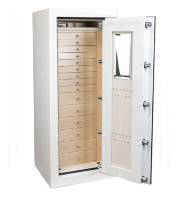 Laverne - Emerald RSCII Jewelry Safe in Alabaster