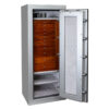 Emerald in Platinum with Chrome Hardware, Silver Mist Microsuede, 11 Drawers in Jatoba, Necklace Panel