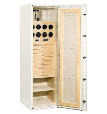 Theo - Emerald TL15 Watch & Jewelry Safe in Warm Cream