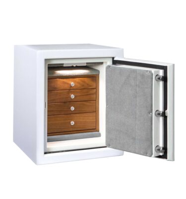 Danny - C15 Jewelry Safe in Textured White