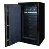 Amethyst in Onyx with Chrome Hardware, Ebony Microsuede, 7 Drawers in Blackwood, 4 Watch Winders