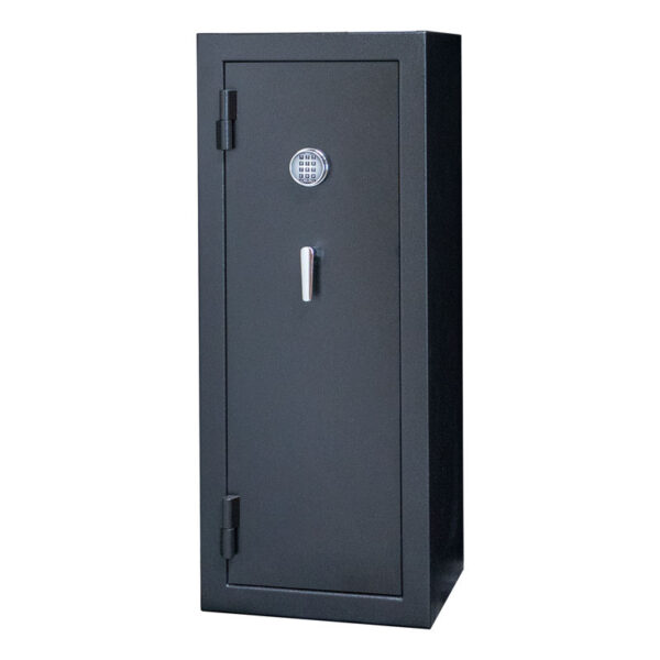 C54 Tall Jewelry Safe in Textured Black with Chrome Hardware