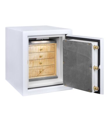 Denika - C15 Jewelry Safe in Textured White