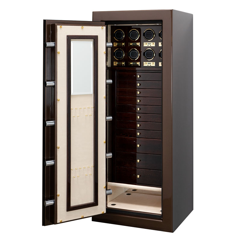 Casoro | Wenge Winders & Watch Watch Brown Safes & with Drawers WOLF 8 Maine - Jewelry Wood Jewelry 11 Tall Safe
