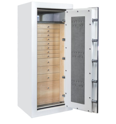 Sacramento - C54 Jewelry Safe in Textured White