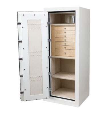 Concord - Emerald (Left Swing) Jewelry Safe in Alabaster