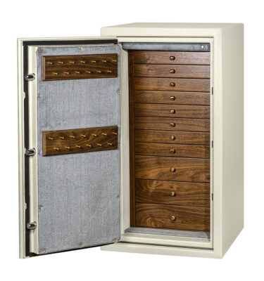 Mac - C34 (Left Swing) Jewelry Safe in Textured Parchment