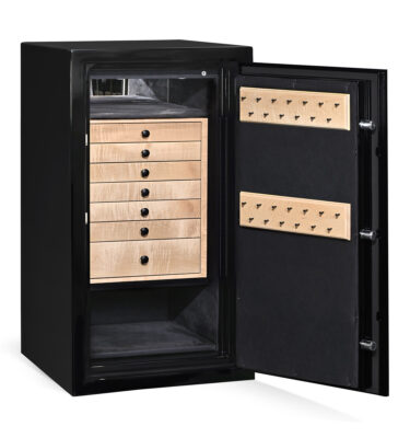 Novi - Amethyst Jewelry Safe in Onyx