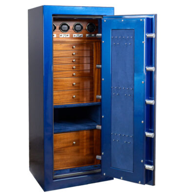 Gill - Emerald Jewelry & Watch Safe in Cobalt Blue