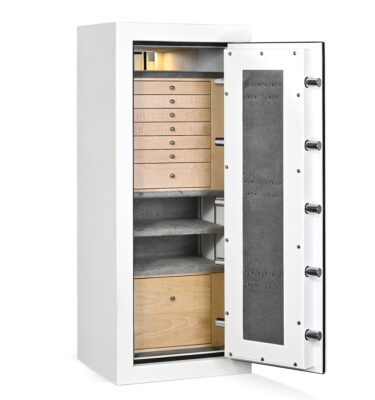 Jexi - C54 Jewelry Safe in Textured White