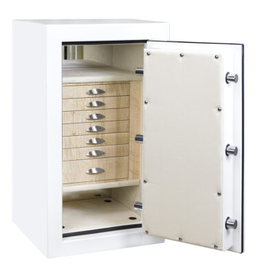 Davi - Amethyst RSCII Jewelry Safe in Alabaster