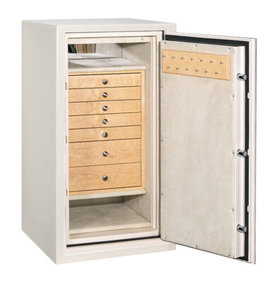 Bonita - Amethyst Jewelry Safe in Warm Cream