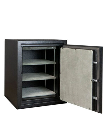 C21 Home Safe, Textured Black with Polished Chrome Trim