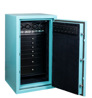 Jobe - Amethyst Jewelry & Watch Safe in Jewelry Box Blue