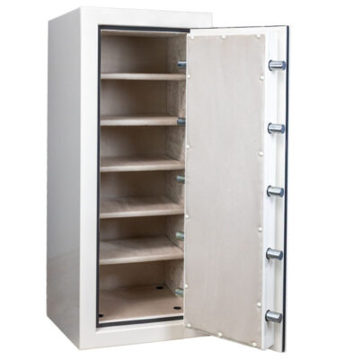 Dream - Emerald Open Shelf Home Jewelry Safe in Warm Cream - UL Burglar Rated