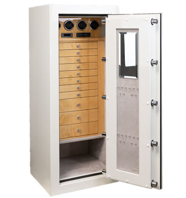 Nevill - Emerald RSCII Watch & Jewelry Safe in Alabaster