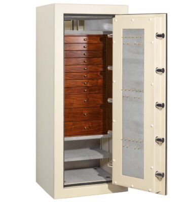 Lucy - C54 Jewelry Safe in Textured Parchment