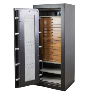 Trent - (Left Swing) C54 Jewelry Safe in Textured Black