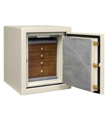 Taryn - C15 Small Jewelry Safe in Textured Parchment