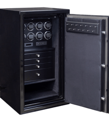 Hans - Amethyst Jewelry & Watch Safe in Onyx