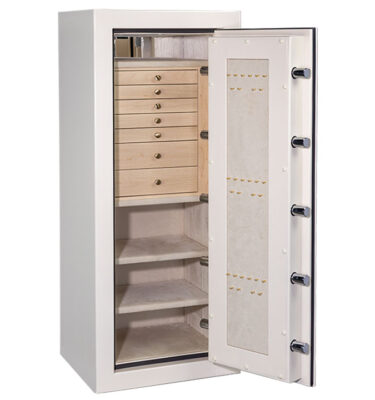 Finch - Emerald Jewelry Safe in Warm Cream