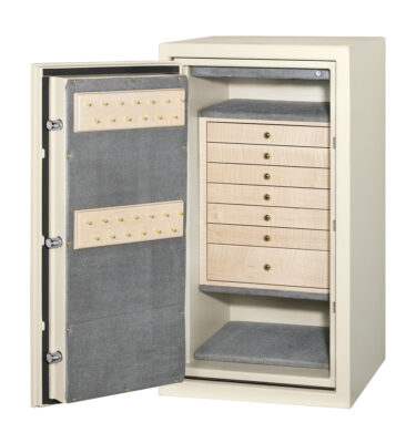 Sarah - (Left Swing) C34 Jewelry Safe in Textured Parchment