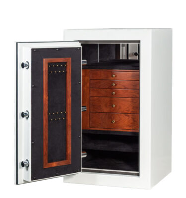 Lady - Amethyst (Left Swing) RSCII Jewelry Safe in Alabaster