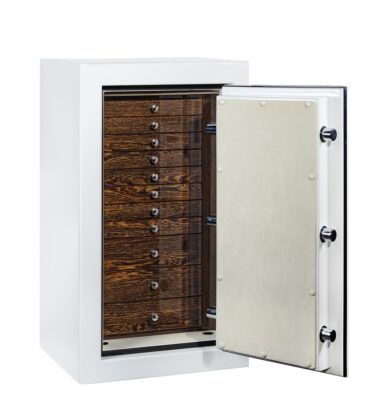 Francesca - Amethyst RSCII Jewelry Safe in Alabaster