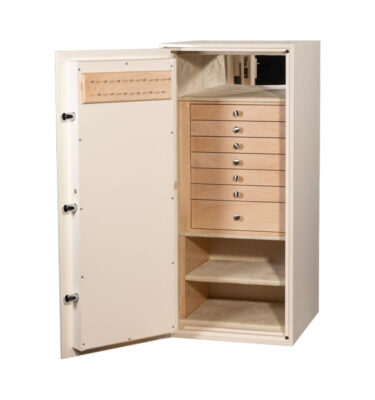 Gibbs - Amethyst (Left Swing) TL15 Jewelry Safe in Warm Cream