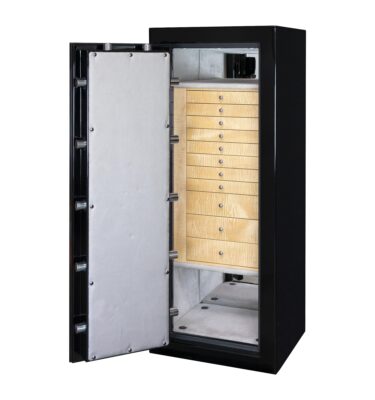 Massachusetts - Emerald (Left Swing) Jewelry Safe in Onyx