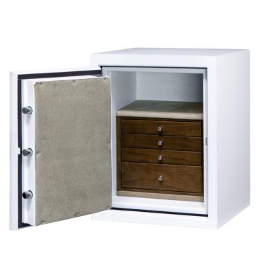 Neil - C21 (Left Swing) Jewelry Safe in Textured White