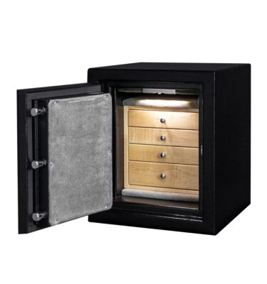 Anita - C15 (Left Swing) Jewelry Safe in Textured Black