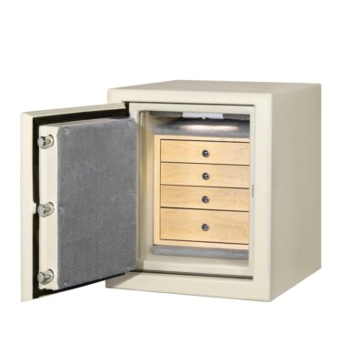 Baxter - C15 (Left Swing) Jewelry Safe in Textured Parchment