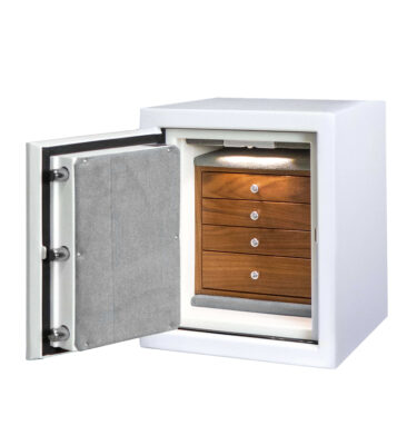 Danny - C15 (Left Swing) Jewelry Safe in Textured White