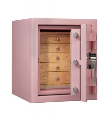 Topaz in Precious Pink and Chrome Hardware with Birdseye Maple