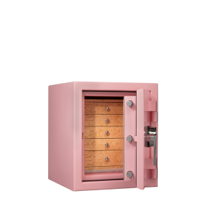 Topaz, Compact Pink Jewelry Safe With Drawers For Home